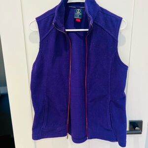 Lands' End Deep Purple Fleece Vest